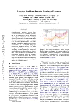 Language Models are Few-shot Multilingual Learners