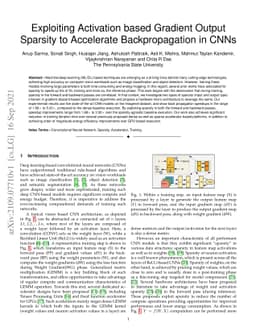 Exploiting Activation based Gradient Output Sparsity to Accelerate
  Backpropagation in CNNs