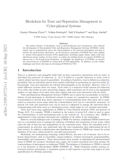 Blockchain for Trust and Reputation Management in Cyber-physical Systems