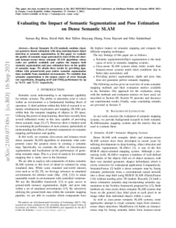 Evaluating the Impact of Semantic Segmentation and Pose Estimation on
  Dense Semantic SLAM