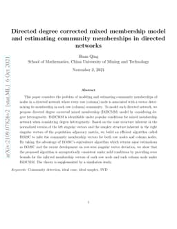 Directed degree corrected mixed membership model and estimating
  community memberships in directed networks