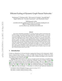 Efficient Scaling of Dynamic Graph Neural Networks