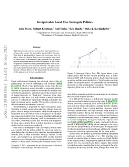 Interpretable Local Tree Surrogate Policies