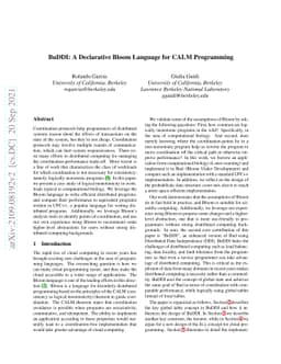 BuDDI: A Declarative Bloom Language for CALM Programming