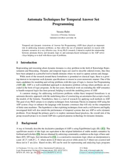Automata Techniques for Temporal Answer Set Programming