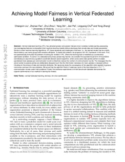 Achieving Model Fairness in Vertical Federated Learning