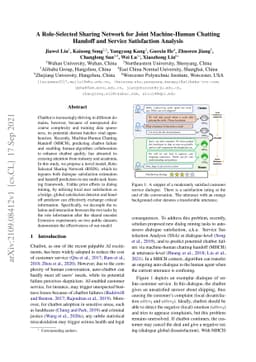 A Role-Selected Sharing Network for Joint Machine-Human Chatting Handoff
  and Service Satisfaction Analysis