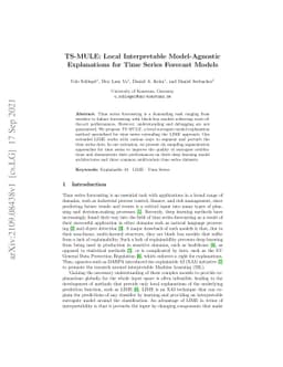 TS-MULE: Local Interpretable Model-Agnostic Explanations for Time Series
  Forecast Models