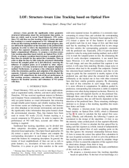 LOF: Structure-Aware Line Tracking based on Optical Flow