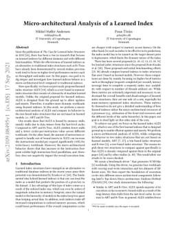 Micro-architectural Analysis of a Learned Index