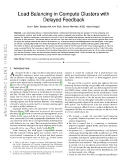 Load Balancing in Compute Clusters with Delayed Feedback