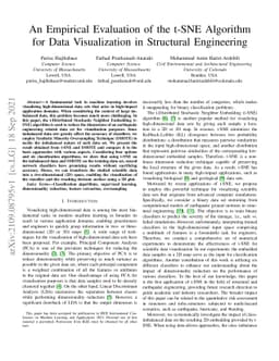 An Empirical Evaluation of the t-SNE Algorithm for Data Visualization in
  Structural Engineering
