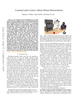 Learning Latent Actions without Human Demonstrations