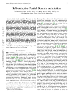Self-Adaptive Partial Domain Adaptation