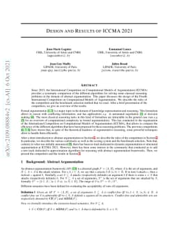 Design and Results of ICCMA 2021