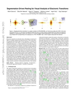 Segmentation Driven Peeling for Visual Analysis of Electronic
  Transitions