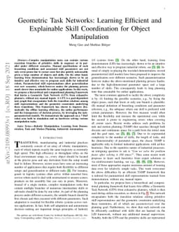 Geometric Task Networks: Learning Efficient and Explainable Skill
  Coordination for Object Manipulation