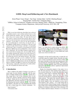 LODE: Deep Local Deblurring and A New Benchmark