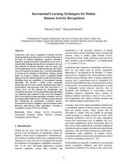 Incremental Learning Techniques for Online Human Activity Recognition