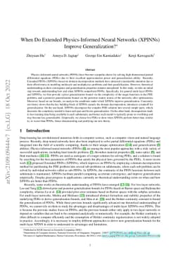 When Do Extended Physics-Informed Neural Networks (XPINNs) Improve
  Generalization?