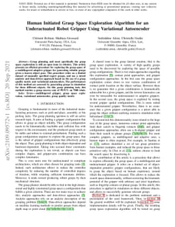 Human Initiated Grasp Space Exploration Algorithm for an Underactuated
  Robot Gripper Using Variational Autoencoder