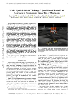 NASA Space Robotics Challenge 2 Qualification Round: An Approach to
  Autonomous Lunar Rover Operations