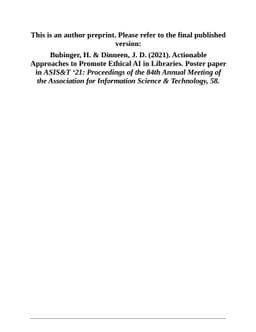 Actionable Approaches to Promote Ethical AI in Libraries