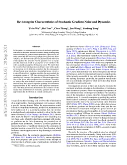 Revisiting the Characteristics of Stochastic Gradient Noise and Dynamics