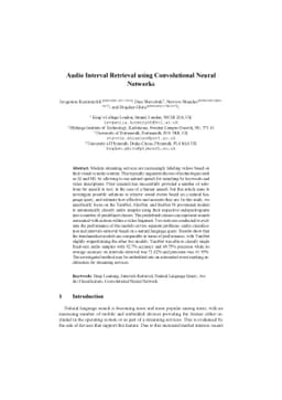 Audio Interval Retrieval using Convolutional Neural Networks