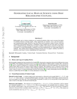 Generating Local Maps of Science using Deep Bibliographic Coupling