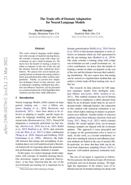 The Trade-offs of Domain Adaptation for Neural Language Models