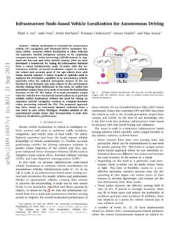 Infrastructure Node-based Vehicle Localization for Autonomous Driving