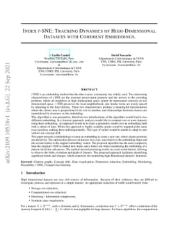 Index $t$-SNE: Tracking Dynamics of High-Dimensional Datasets with
  Coherent Embeddings