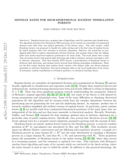 Minimax Rates for High-Dimensional Random Tessellation Forests