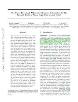 The Curse Revisited: When are Distances Informative for the Ground Truth
  in Noisy High-Dimensional Data?