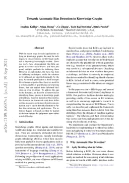 Towards Automatic Bias Detection in Knowledge Graphs