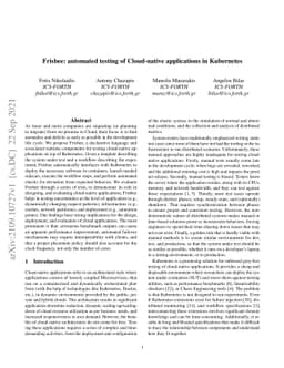 Frisbee: automated testing of Cloud-native applications in Kubernetes