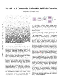 SOCIALGYM: A Framework for Benchmarking Social Robot Navigation