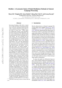 Distiller: A Systematic Study of Model Distillation Methods in Natural
  Language Processing