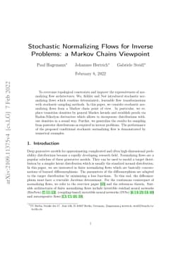 Stochastic Normalizing Flows for Inverse Problems: a Markov Chains
  Viewpoint