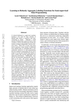 Learning to Robustly Aggregate Labeling Functions for Semi-supervised
  Data Programming