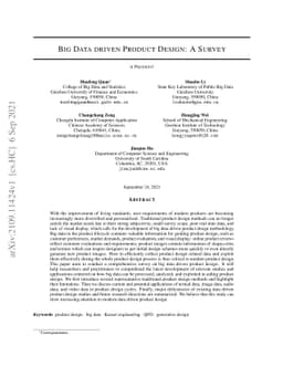 Big Data driven Product Design: A Survey