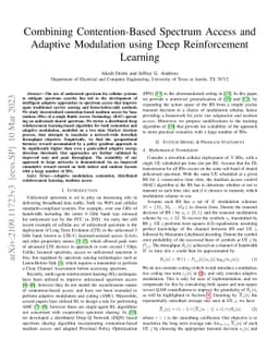 Combining Contention-Based Spectrum Access and Adaptive Modulation using
  Deep Reinforcement Learning