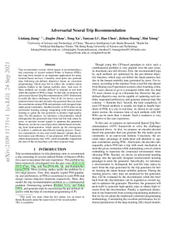 Adversarial Neural Trip Recommendation