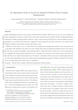 An algorithmic study in the vector model for Wireless Power Transfer
  maximization
