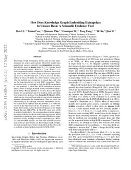 How Does Knowledge Graph Embedding Extrapolate to Unseen Data: A
  Semantic Evidence View
