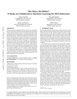 The More, the Better? A Study on Collaborative Machine Learning for DGA
  Detection