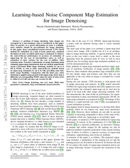 Learning-based Noise Component Map Estimation for Image Denoising