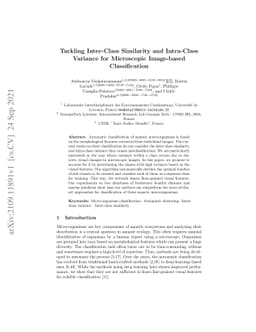 Tackling Inter-Class Similarity and Intra-Class Variance for Microscopic
  Image-based Classification