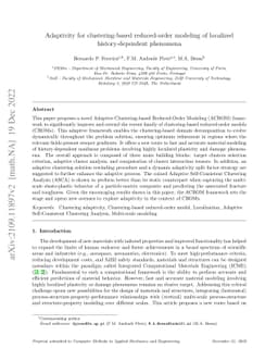 Adaptivity for clustering-based reduced-order modeling of localized
  history-dependent phenomena